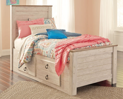 Willowton Full Panel Bed with 2 Storage Drawers Royal Furniture