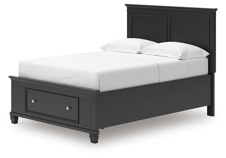 Lanolee Full Panel Storage Bed, Dresser, Mirror and Nightstand