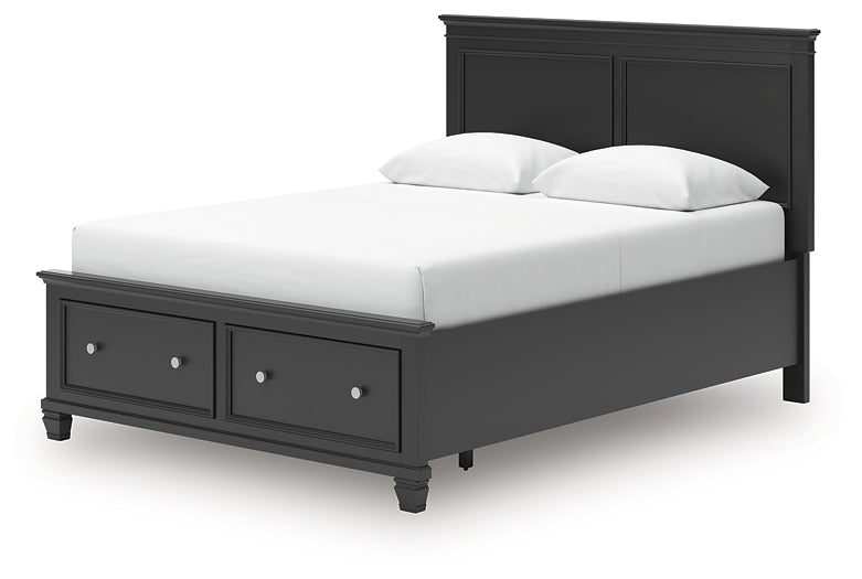 Lanolee Queen Panel Storage Bed, Dresser and Mirror