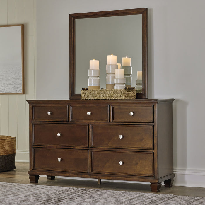 Danabrin Queen Panel Storage Bed, Dresser, Mirror and Nightstand