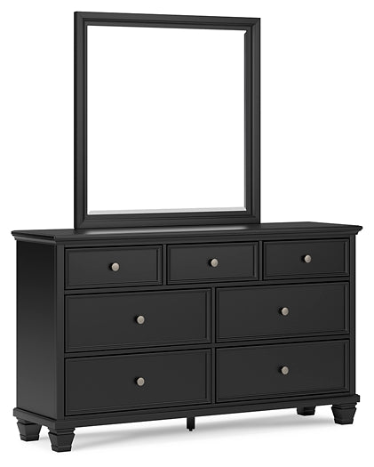 Lanolee Full Panel Storage Bed, Dresser and Mirror