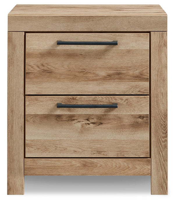 Hyanna King Panel Storage Bed with 2 Under Bed Storage Drawers, Dresser, Mirror and Nightstand