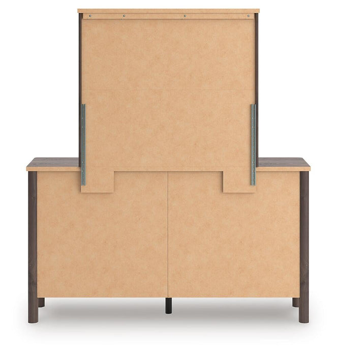 Pamytta Full Panel Platform Bed, Dresser, Mirror and Nightstand