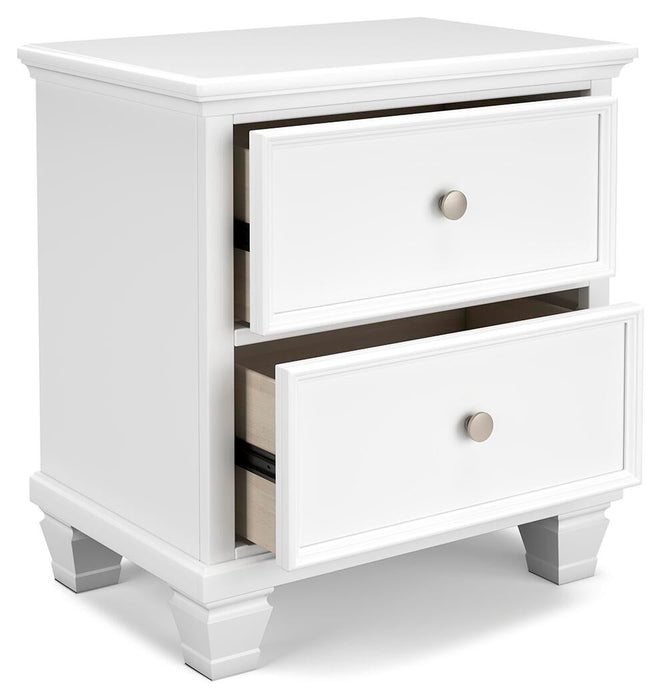 Fortman King Panel Storage Bed with Mirrored Dresser and Nightstand