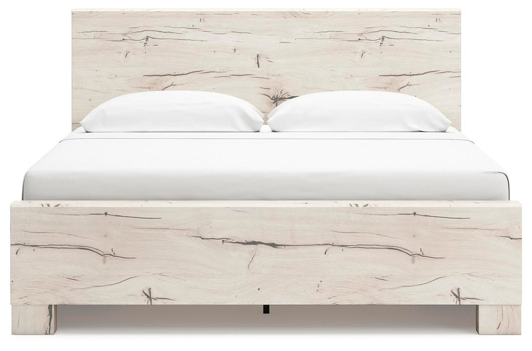 Lawroy King Panel Bed with Storage, Dresser, Mirror and Nightstand