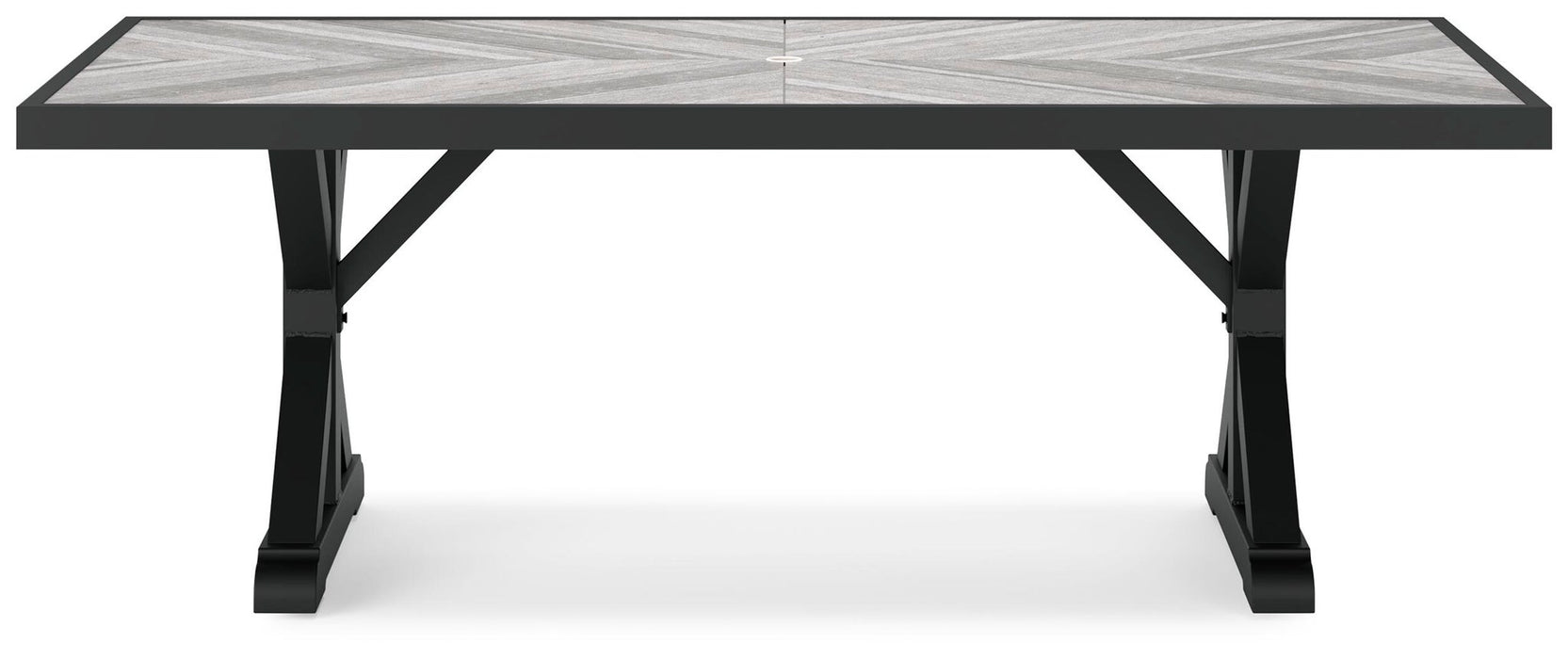 Beachcroft RECT Dining Table w/UMB OPT