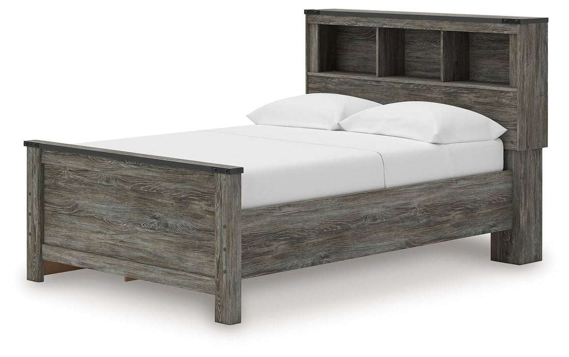 Frandern Full Bookcase Panel Bed with Storage