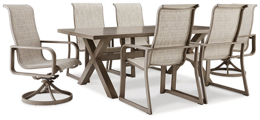 Beach Front Outdoor Dining Table and 6 Chairs Royal Furniture