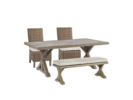 Beachcroft Outdoor Dining Table and 2 Chairs and 2 Benches Royal Furniture