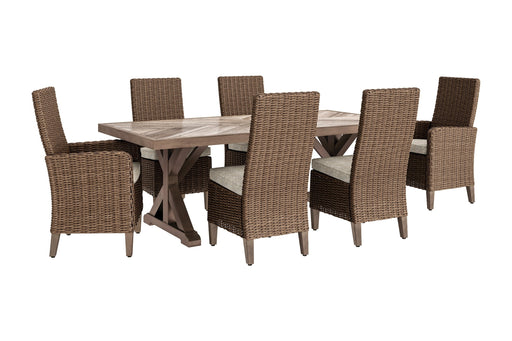 Beachcroft Outdoor Dining Table and 6 Chairs Royal Furniture
