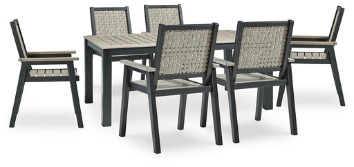Mount Valley Outdoor Dining Table and 6 Chairs Royal Furniture
